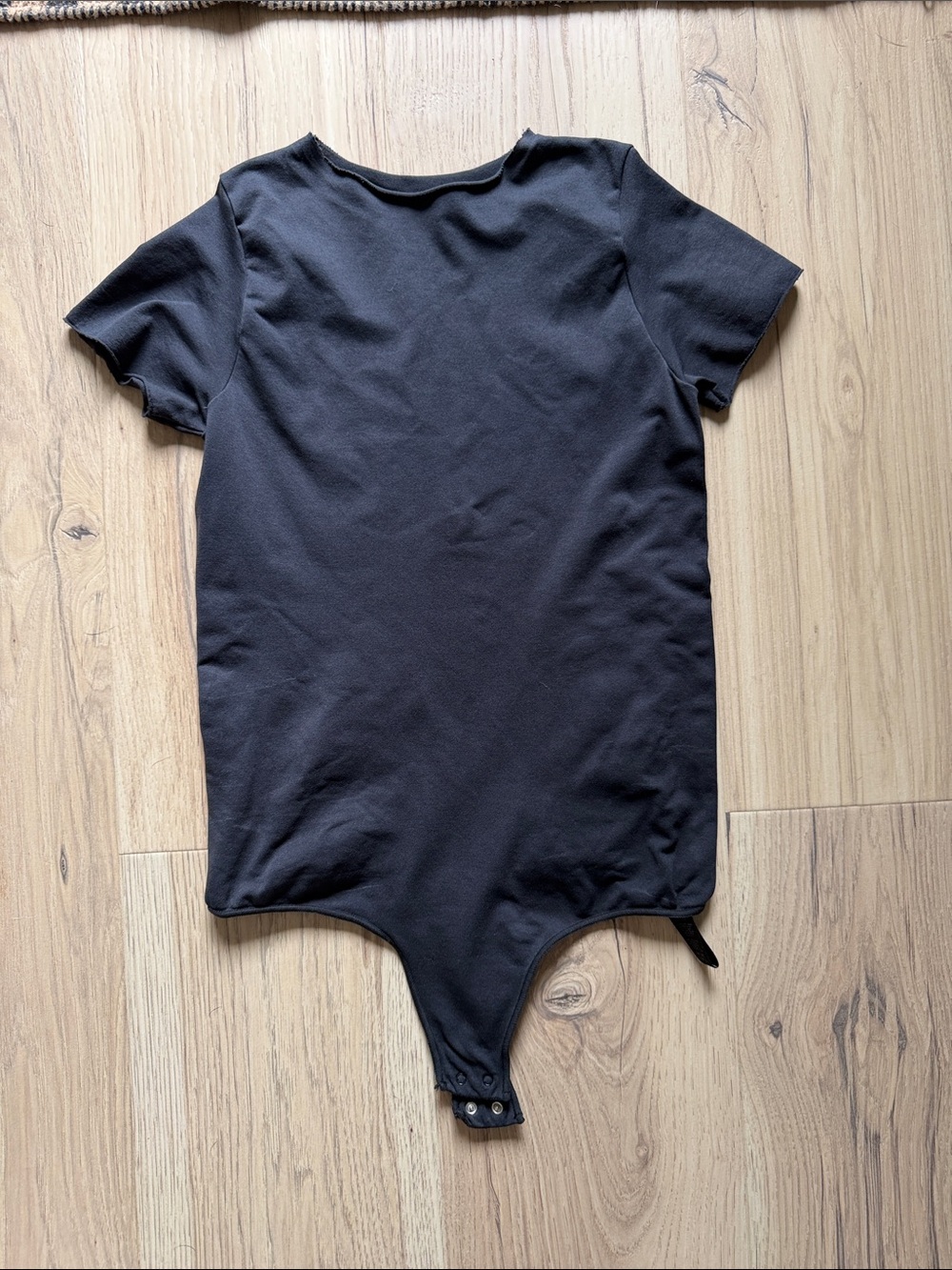 SKIMS Black Short-Sleeve Bodysuit